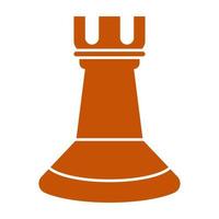 Rook chess piece flat vector color icon for apps or websites