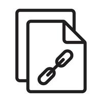 Copy link files line art vector icon for apps and websites