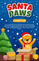 Santa Paws Poster Concept vector