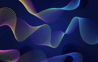 Colorful Line Waves Background vector