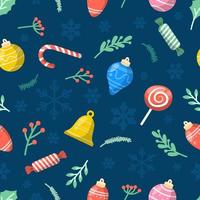 Christmas Vibes Seamless Pattern vector