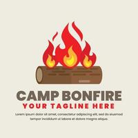 Bonfire vector image