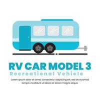 Recreational vehicle rv model 3 vector