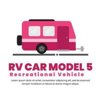 vehículo recreativo rv modelo 5 vector