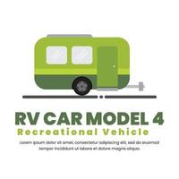 Recreational vehicle rv model 4 vector