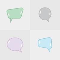 Set of stickers of speech bubbles style 4 vector