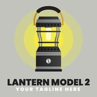 Camping outdoor lantern model 2 vector