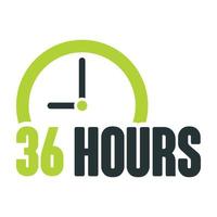 24 hour service everyday badge style 7 vector