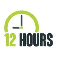 24 hour service everyday badge style 9 vector