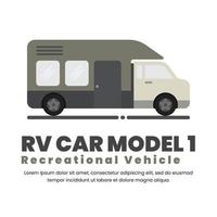 vehículo recreativo rv modelo 1 vector