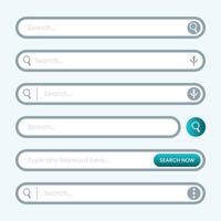 Rounded corners search bar for ui design elements vector