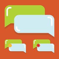 Set of speech bubble pack design vector