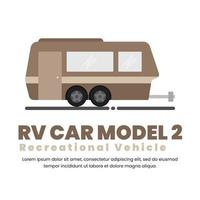 vehículo recreativo rv modelo 2 vector