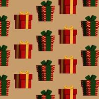 Pattern with bright gift boxes. Festive background. christmas background vector