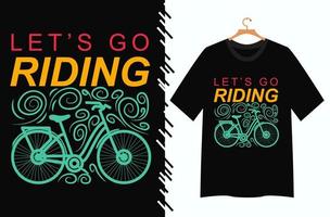 ilustración de bicicleta para diseño de camiseta vector