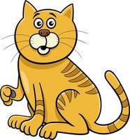 cartoon surprised cat comic animal character vector