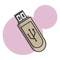 diseño de icono de unidad flash USB. ilustrador vectorial eps 10 vector