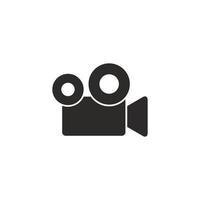 icono de cámara de video, cámara de cine, ilustración vectorial vector