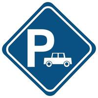 estacionamiento de automóviles señales de tráfico vector illustrator eps 10