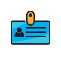 vector illustration of identity card icon, ID