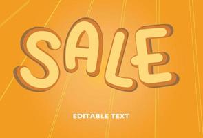 bold 3D font effect stratified orange color vector