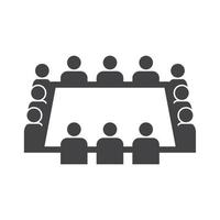 vector illustration of meeting or conference icon simple flat design