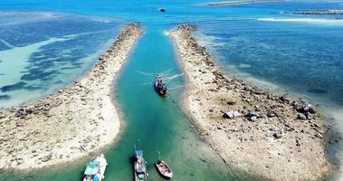 Beautiful aerial view of the sea. The sea view of Koh Samui in Thailand is beautiful and relaxing. Concept of marine tourism in Thailand video