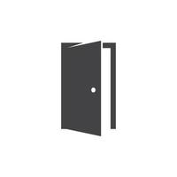 open door icon vector, simple flat design vector