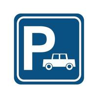 estacionamiento de automóviles señales de tráfico vector illustrator eps 10