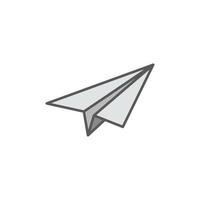 ilustración vectorial del icono del avión de papel vector