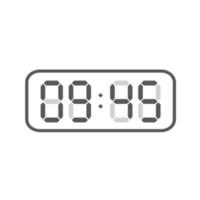 vector illustration of digital clock template, digital numbers have shadows, editable