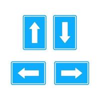 vector illustration of blue road signs