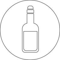 botella de champán, ilustración, vector sobre fondo blanco.