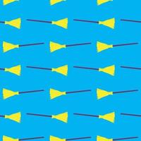 Little brooms,seamless pattern on light blue background. vector