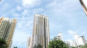 Residential public housing buildings in Singapore video