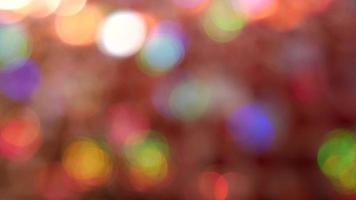 Colorful blinking and flashing lights in bokeh video