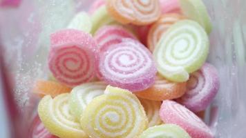 Cute candy in different colors and flavors video