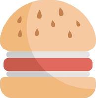 hamburguesa de entrega, ilustración de icono, vector sobre fondo blanco