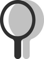 Grey magnifier, illustration, vector on white background.