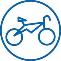 Señal pública de bicicletas, ilustración, vector sobre fondo blanco.