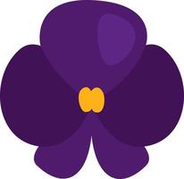 Purple violet flower, illustration, vector, on a white background. vector