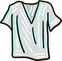 White shirt, illustration, vector on white background.