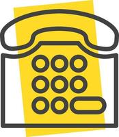 Old handphone, illustration, vector on a white background.