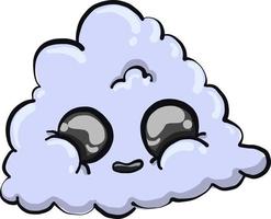 Sleepy small cloud,illustration,vector on white background vector