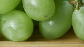 Close up green grapes video