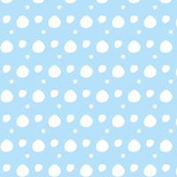 Falling snow repeating pattern on blue background vector