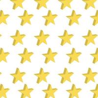 Pattern of 3d stars on a white background vector