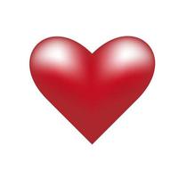 Red heart on a white background vector