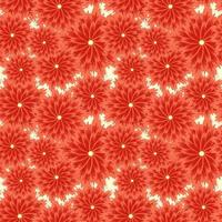 Chrysanthemum pattern, autumn red flowers. vector