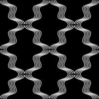 wavy lines seamless pattern. black and white wallpaper. texture fabric vector